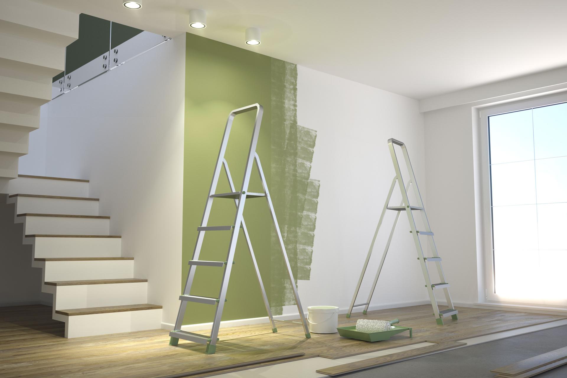 Repair in the room, 3d illustration